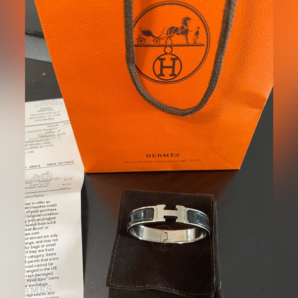 Hermes black bracelet